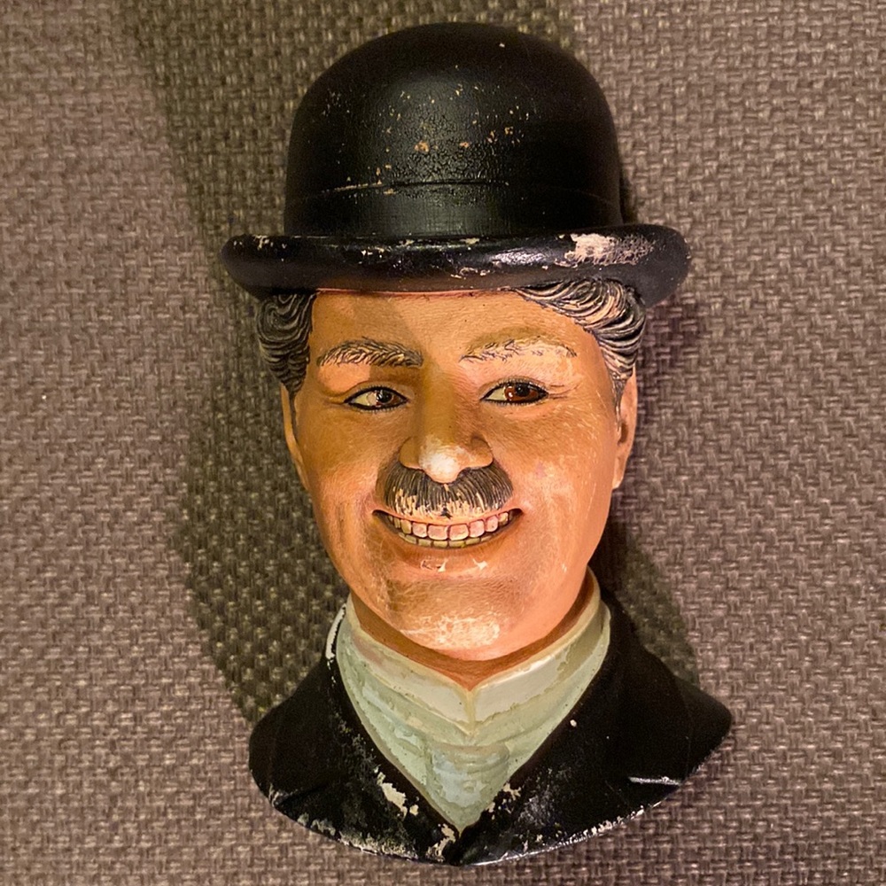 Legend Products Vintage  Charlie Chaplain Chalkware signed